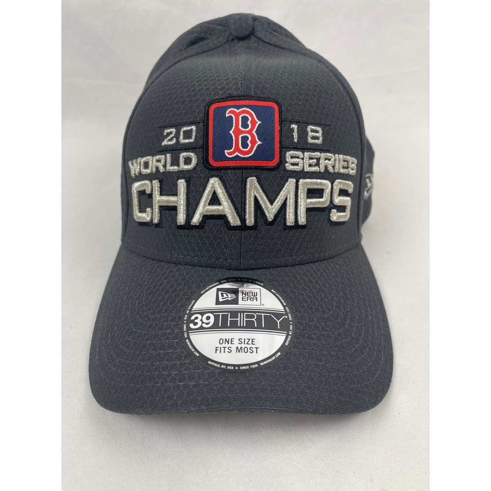 New Era 39THIRTY Boston Red Sox 2018 World Series Champions Hat Gray OSFM